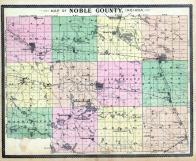Noble County Map, Noble County 1893